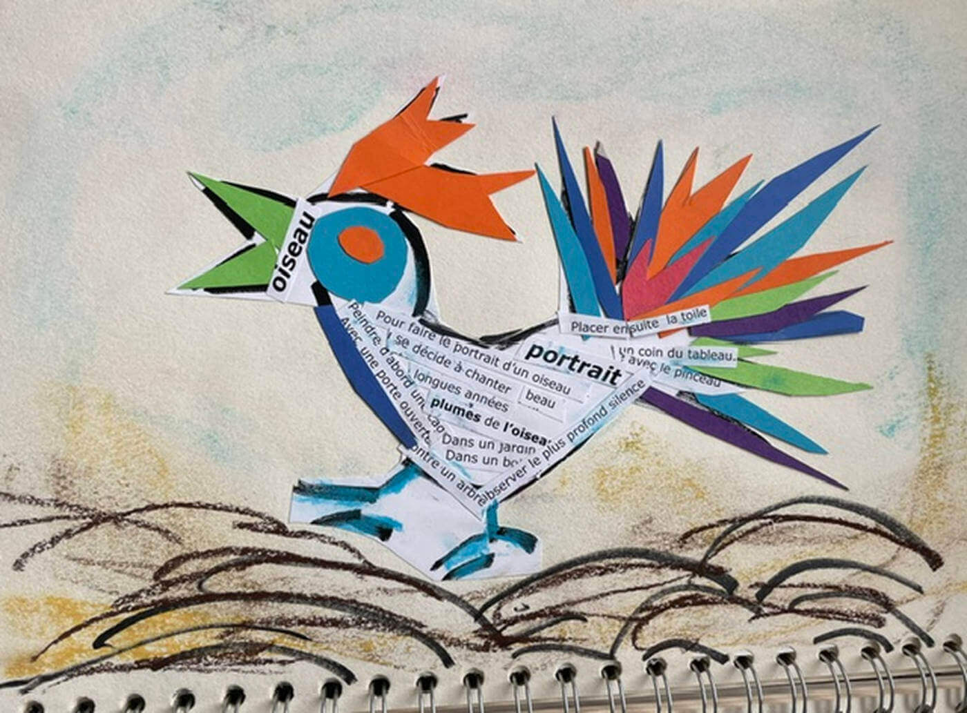 Agenda exemple Collage poesie Prévert